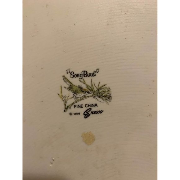 Vintage Eresco Song Bird Fine China Pie Dish 1978 - Picture 3 of 3